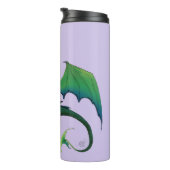 Bouteilles Isothermes Céleste Pied Travail Dragon Vert Violet (Tourné sur la droite)