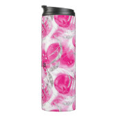 Bouteilles Isothermes Cercles Abstraits en verre d'argent rose (Tourné sur la droite)