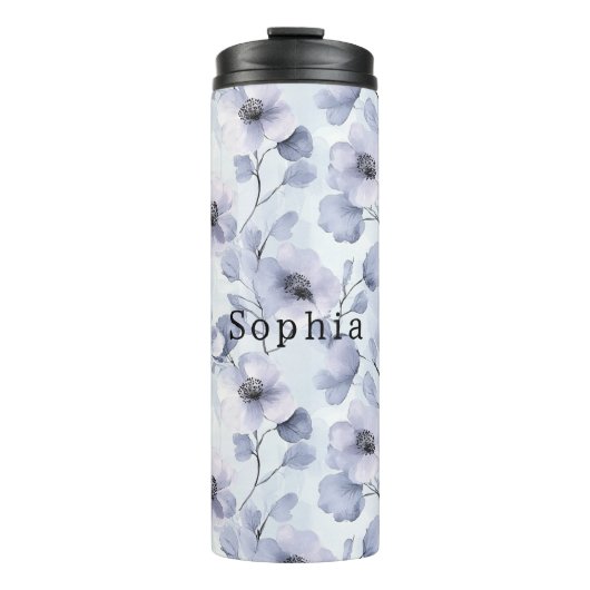 Bouteilles Isothermes Cercles Abstraits en verre d'argent rose (Devant)