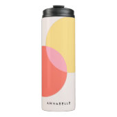 Bouteilles Isothermes Cercles Abstraits modernes Rouge Jaune Rose Minima (Devant)