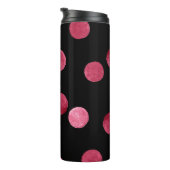 Bouteilles Isothermes Cercles d'aquarelle Motif Arrière - plan noir (Tourné sur la droite)