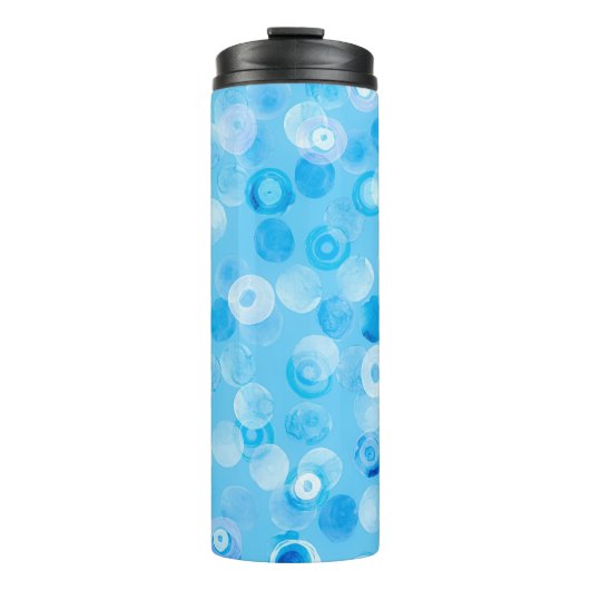 Bouteilles Isothermes Cercles d'hiver : Pois Abstraits. (Devant)