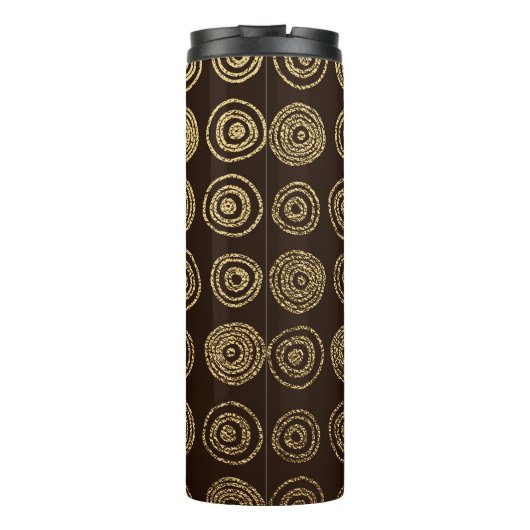 Bouteilles Isothermes Cercles d'or : Motif à main (Dos)