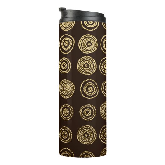 Bouteilles Isothermes Cercles d'or : Motif à main (Tourné sur la droite)