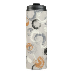 Bouteilles Isothermes Cercles gris : Motif simple et transparent