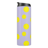 Bouteilles Isothermes Cercles jaunes sur motif pourpre (Tourné sur la droite)