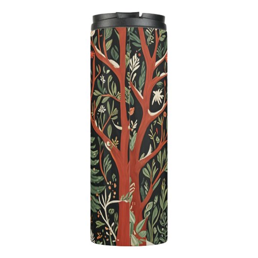 Bouteilles Isothermes Cerf de Noël de la forêt de minuit (Dos)