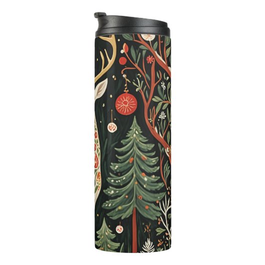 Bouteilles Isothermes Cerf de Noël de la forêt de minuit (Tourné sur la droite)