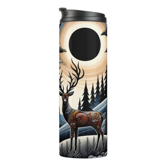 Bouteilles Isothermes Cerf de stade sous ciel céleste éclipsé (Tourné sur la droite)