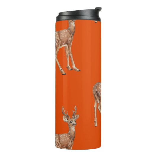 Bouteilles Isothermes Cerf en rouge (Tourné sur la gauche)