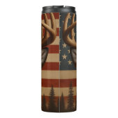 Bouteilles Isothermes Cerf majestueux avec drapeau américain (Dos)