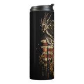 Bouteilles Isothermes Cerf, Saison de Buck Drapeau USA (Tourné sur la gauche)