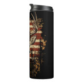 Bouteilles Isothermes Cerf, Saison de Buck Drapeau USA (Tourné sur la droite)