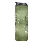 Bouteilles Isothermes Cerfs Antlers Silhouette & Snowflakes Green ID861 (Tourné sur la droite)