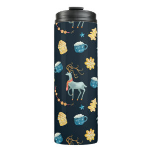 Bouteilles Isothermes Cerfs de Noël : Aquarelle Motif sans ambages