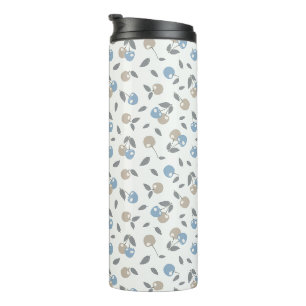 Bouteilles Isothermes Cerises de plage Boho - motif de fruits beige bleu