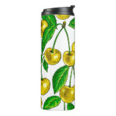 Bouteilles Isothermes Cerises jaunes sur blanc (Tourné sur la gauche)