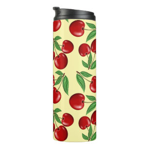 Bouteilles Isothermes Cerises Rouges Partout sur le Motif Personnalisé