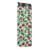 Bouteilles Isothermes Cerises rouges sur en vichy vert clair (Tourné sur la droite)