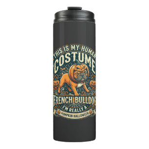 Bouteilles Isothermes C'est Mon Costume Humain French Bulldog Pumpkin Ha