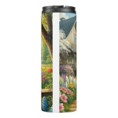 Bouteilles Isothermes Chalet de printemps/jardin & chat (Dos)