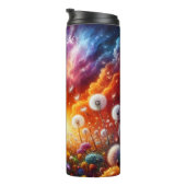 Bouteilles Isothermes Champ de Dandelion vibrant Coucher de soleil cosmi (Tourné sur la droite)