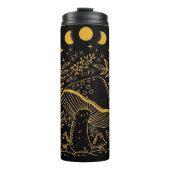 Bouteilles Isothermes Champignons Boho, Champignons Hippie, Lune Mystiqu (Devant)