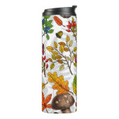 Bouteilles Isothermes Champignons d'automne, feuilles, noix et baies sur (Tourné sur la gauche)