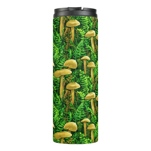 Bouteilles Isothermes Champignons et fougères sur le sol forestier (Dos)