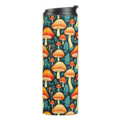 Bouteilles Isothermes Champignons rétro en orange et bleu (Tourné sur la gauche)