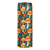 Bouteilles Isothermes Champignons rétro en orange et bleu (Dos)