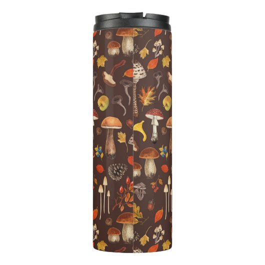 Bouteilles Isothermes Champignons sauvages sur brun (Dos)