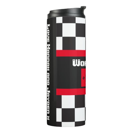 Bouteilles Isothermes Champion du monde de course automobile papa thème (Tourné sur la gauche)