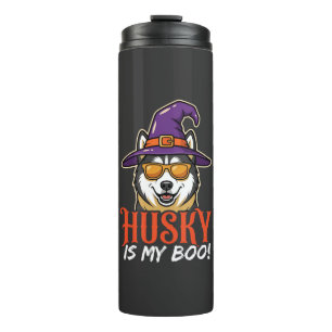 Bouteilles Isothermes Chapeau De Sorcière De Mon Boo Husky D'Halloween