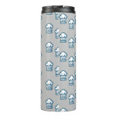 Bouteilles Isothermes Chapeaux blancs sur gris (Dos)