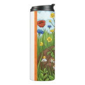 Bouteilles Isothermes Chaque Lapin Aime les Fleurs (Tourné sur la gauche)