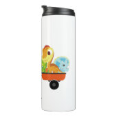 Bouteilles Isothermes Chariot Dinosaure Cute Camion Retour À L'École (Tourné sur la droite)