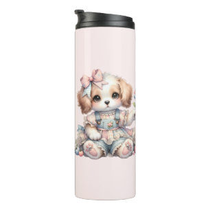 Bouteilles Isothermes Charmant Cottagecore Farmcore Style de Chiot Kawai