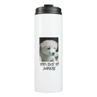 Bouteilles Isothermes "Charme de chiot blanc et duveteux"