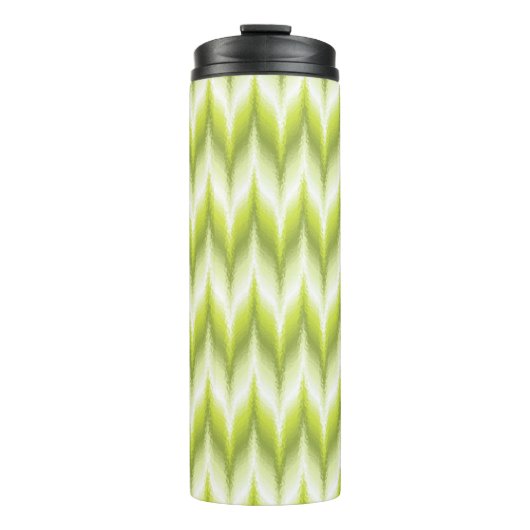 Bouteilles Isothermes Chartreuse et Lime Bargello (Devant)
