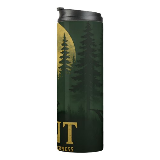 Bouteilles Isothermes Chasse au cerf Lune sauvage Silhouette (Tourné sur la droite)