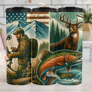 Bouteilles Isothermes Chasseur américain en plein air Sports Montage