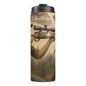 Bouteilles Isothermes Chasseur avec fusil et cerf (Devant)