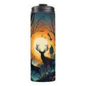 Bouteilles Isothermes Chasseur de cerfs en silhouette dans Sunset Woods. (Devant)