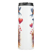 Bouteilles Isothermes Chat à grumeaux dans la corniche rouge (Dos)