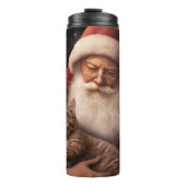 Bouteilles Isothermes Chat abyssinien avec Noël Festif du Père Noël (Devant)