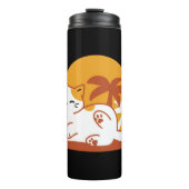 Bouteilles Isothermes Chat adorable se relaxer au soleil - Animal de com (Devant)