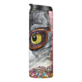 Bouteilles Isothermes Chat avec lunettes (Tourné sur la droite)