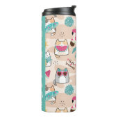 Bouteilles Isothermes Chat Bonjour Summer Beach Kitty Vacances (Tourné sur la gauche)