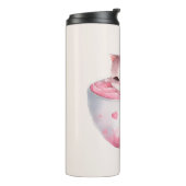 Bouteilles Isothermes Chat Chibi Rose Kawaii Avec Une Mignonne Couronne (Tourné sur la gauche)